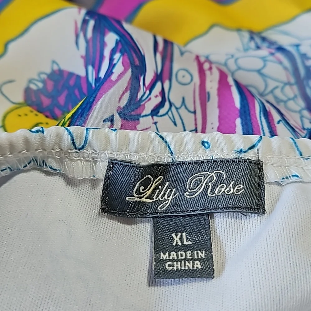 Lilly Rose Floral Fully Lined Sundress with adjustable straps. Size XL - Picture 6 of 9